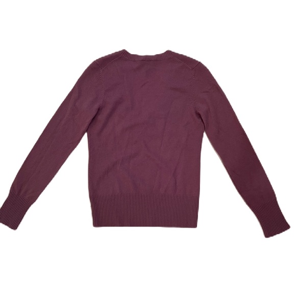 THEORY purple cashmere knit v neck sweater - Picture 5 of 5